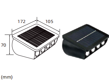 Neue Solarlampe Außenwandleuchte