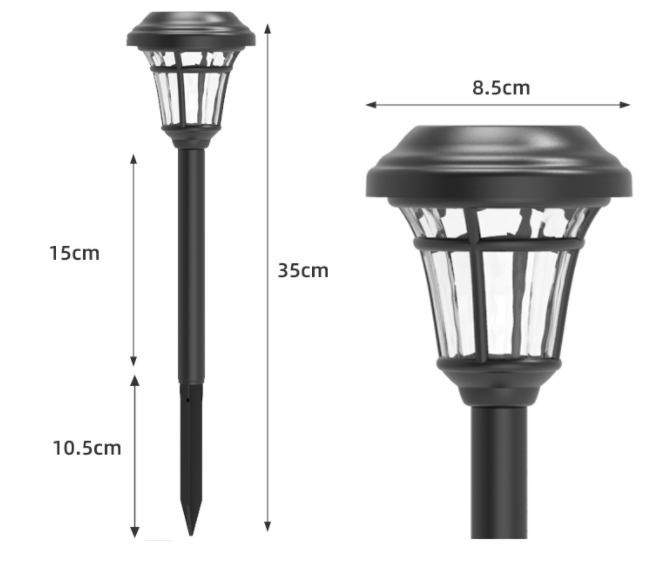 Wasserdichte Rasenlicht-Solargartenlichter